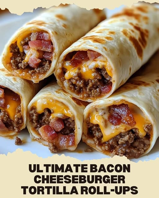 Ultimate Bacon Cheeseburger Tortilla Roll-ups – a game-changer for your next party!