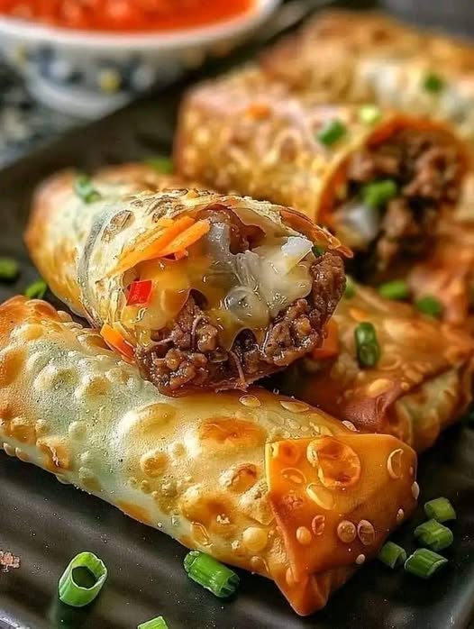 Crispy & Cheesy Philadelphia Cheesesteak Egg Rolls