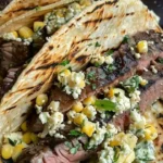 Steak Tacos with Creamy Elote Corn Salsa 🌮🔥