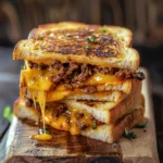 Ground Beef Grilled Cheese Sandwich