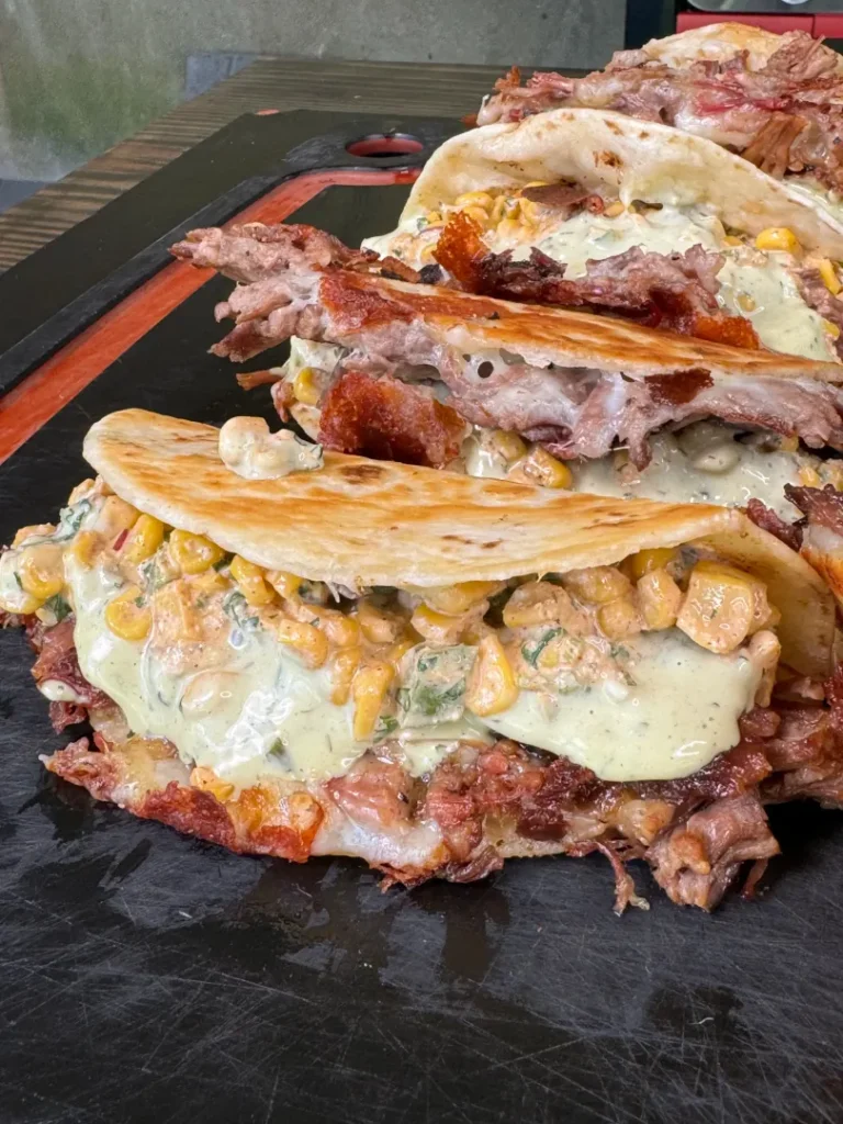 BBQ Brisket Elote Tacos