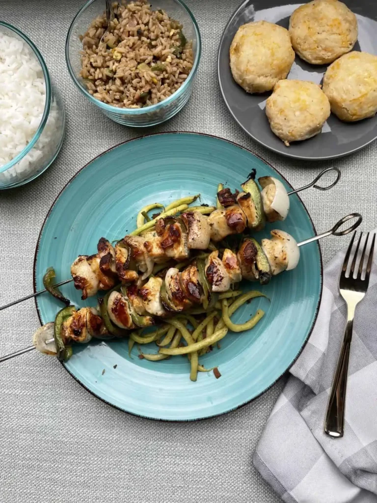 Chicken Kabobs on Blackstone Griddle