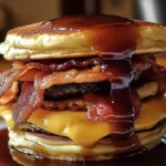 Maple Bacon Pancake Burger – the ultimate breakfast indulgence!