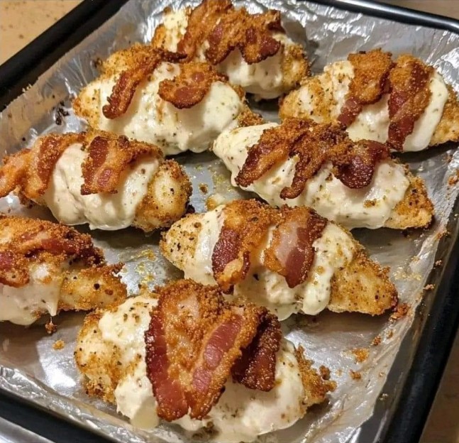 Creamy Bacon-Wrapped Chicken Alfredo Bites