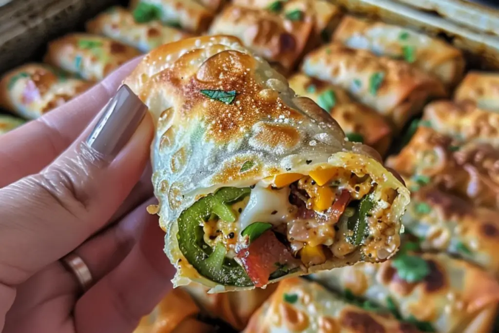 Bacon Jalapeño Popper Eggrolls – the ultimate crispy indulgence!