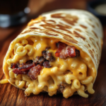Bacon Mac & Cheese Burger Wrap – A burst of flavor in every bite!