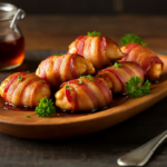 Maple Glazed Bacon Chicken Bites – these will disappear in seconds!