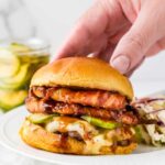 Ultimate Bacon Barbecue Burger with Onion Rings