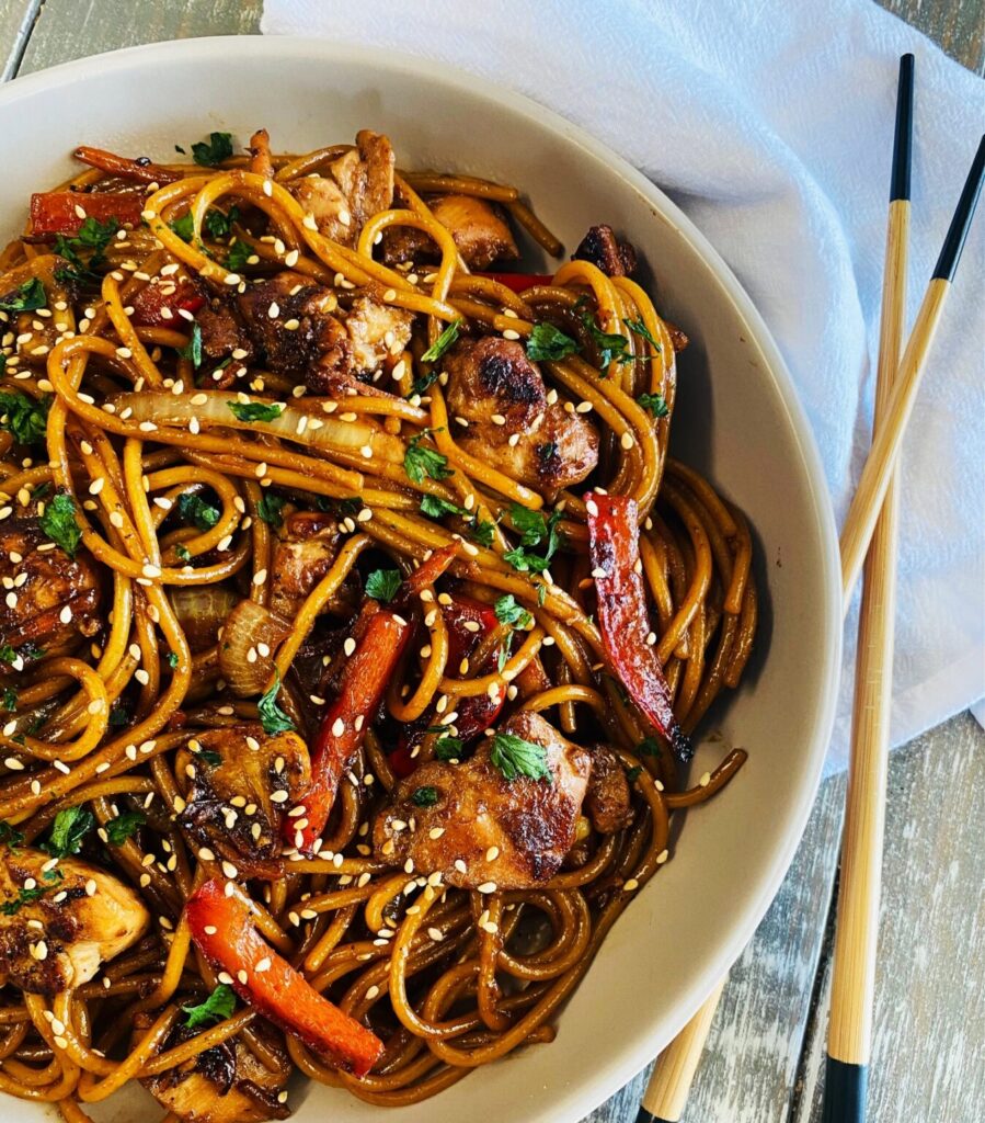 Blackstone Chicken Lo Mein