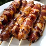 BBQ BACON-WRAPPED CHEDDAR HOT DOGS