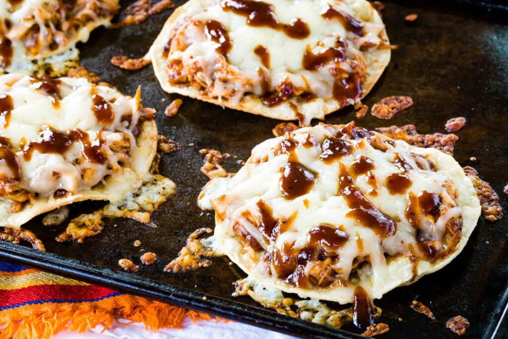 Easy BBQ Chicken Tostadas