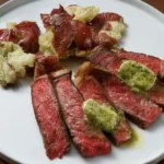 Ribeye Steak Bites with Cheesy Smashed Potatoes