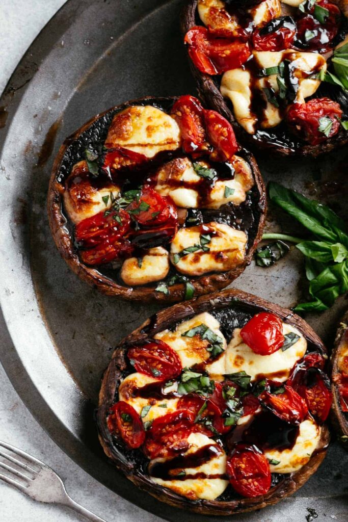 Caprese Stuffed Portobello Mushrooms