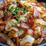 Fried Cabbage with Bacon, Onion, and Garlic