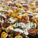 Blackstone Buffalo Chicken Loaded Potatoes