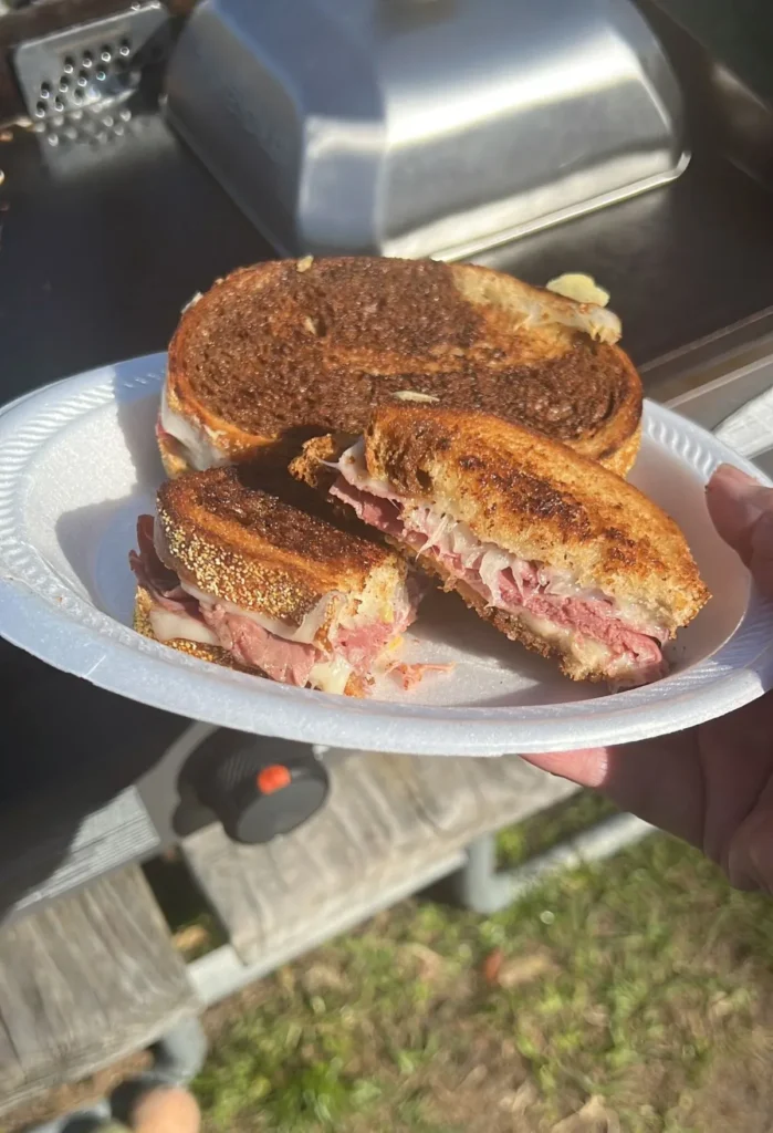 Grilled Reuben Sandwich on the Blackstone