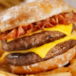 Bacon Double Cheese Burger on a Donut Bun