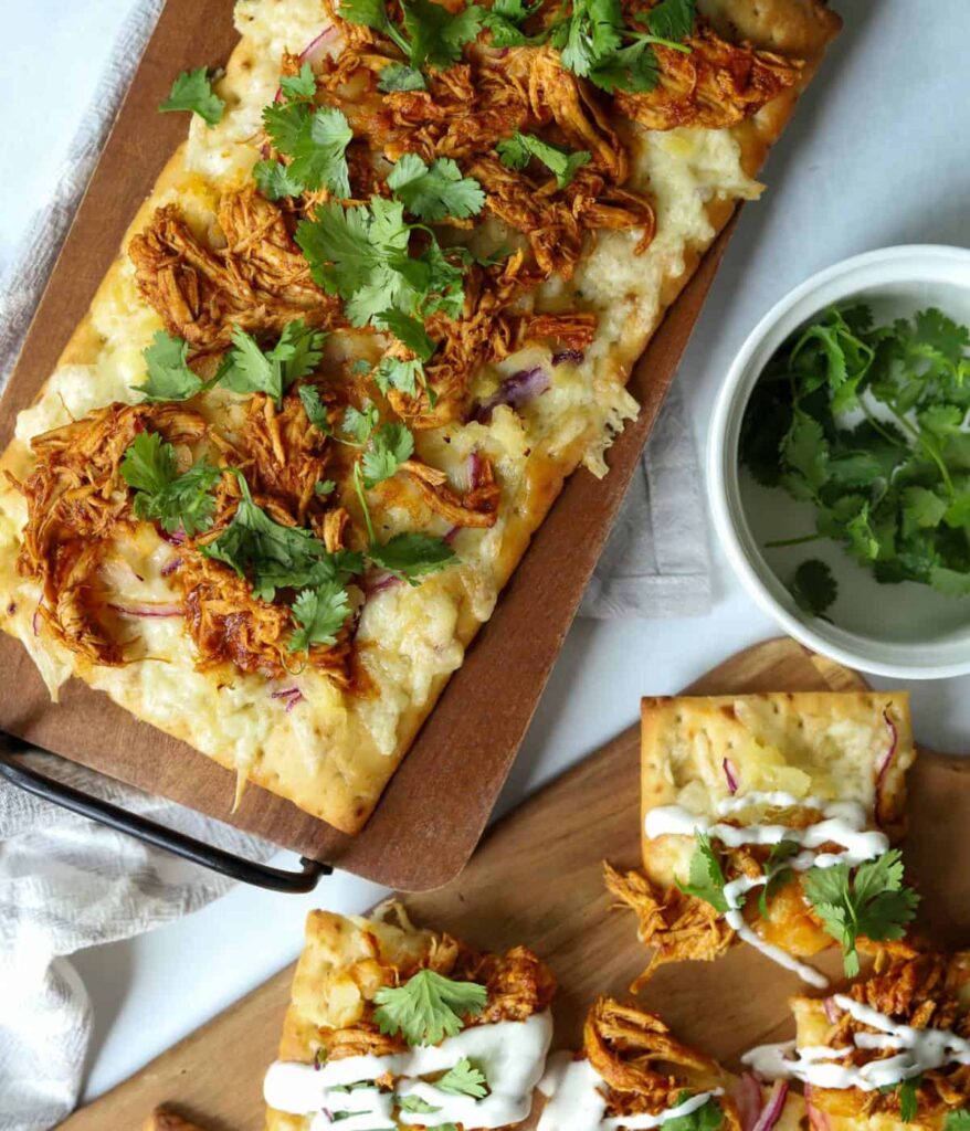 Blackstone BBQ Chicken Flatbread Pizza