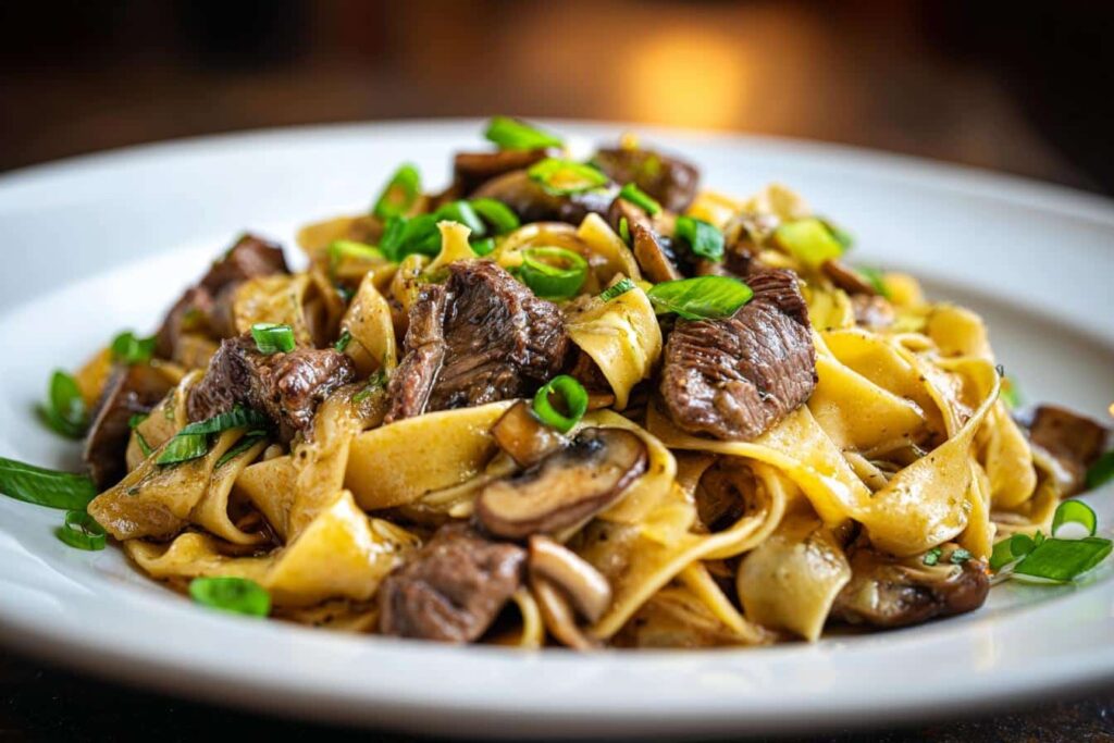Blackstone Creamy Beef & Noodles