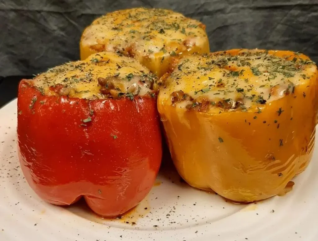 Taco stuffed peppers on the blackstone