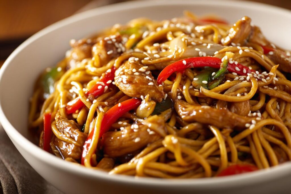 Blackstone Chicken & Broccoli Lo Mein