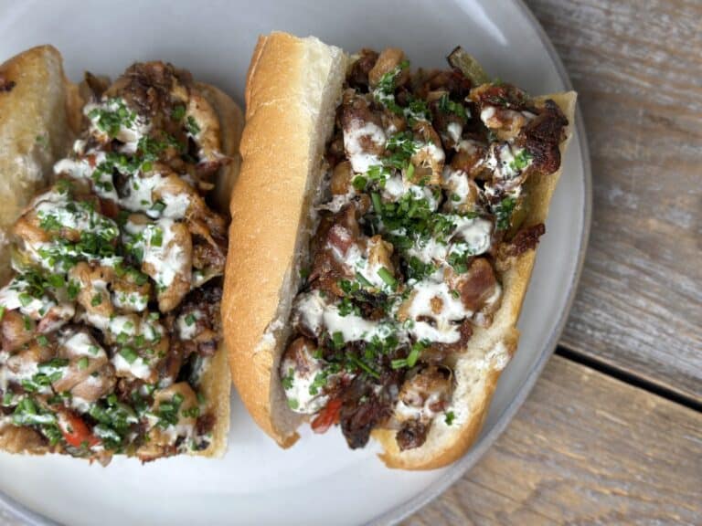 Chicken Bacon Ranch Cheesesteaks
