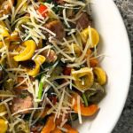 Blackstone griddle tortellini stir-fry (or griddled tortellini with sausage and vegetables