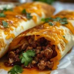 Crispy Beef and Cheese Chimichangas