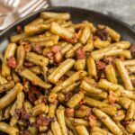 Green beans and bacon on Blackstone