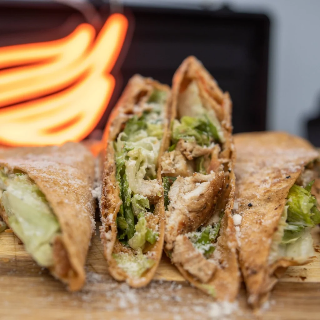 Chicken Caesar wraps.