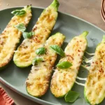 Cheesy Garlic Zucchini Steaks