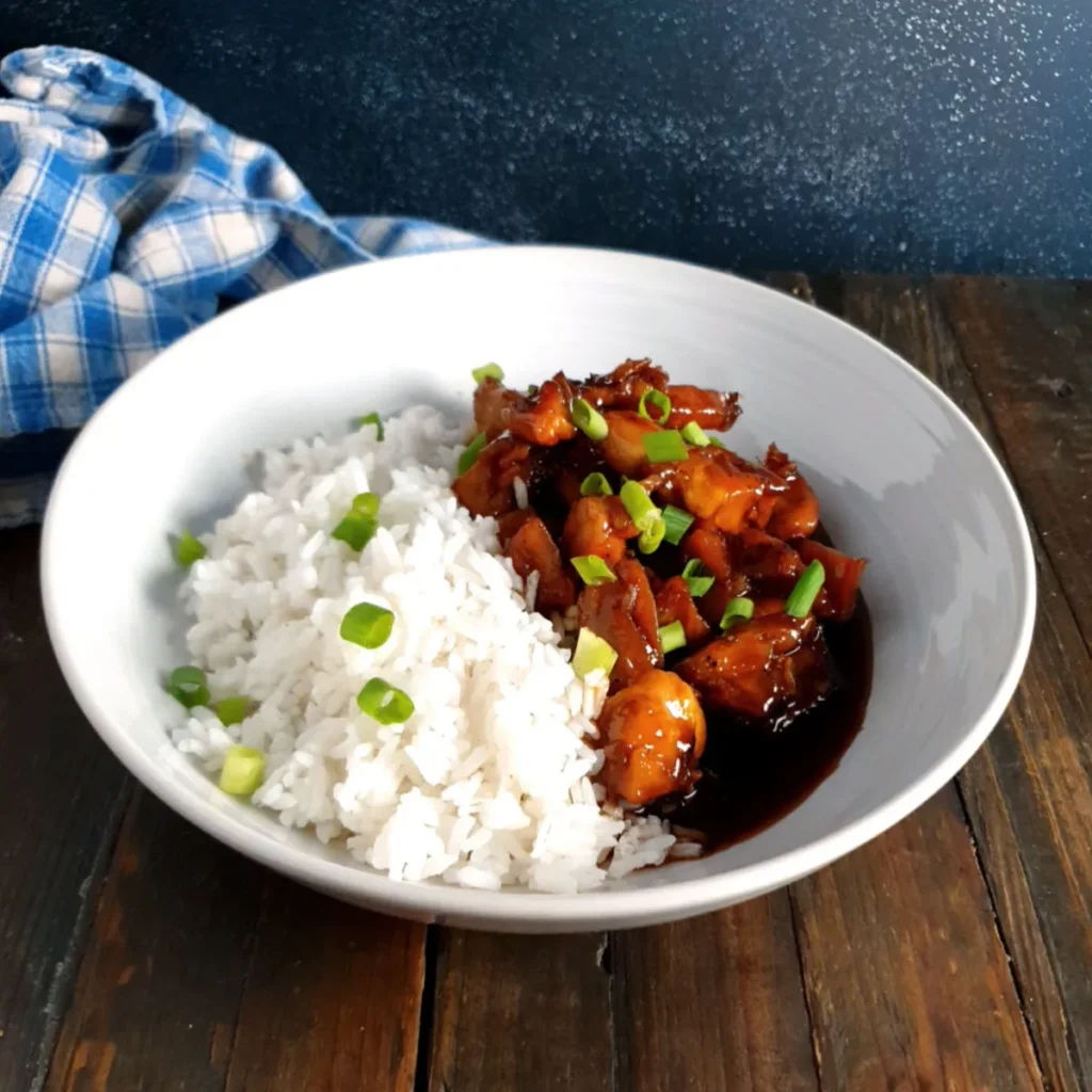 Bourbon chicken was fabulous