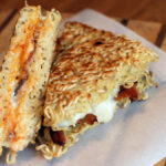 Ramen Noodle Grilled Cheese with Bacon
