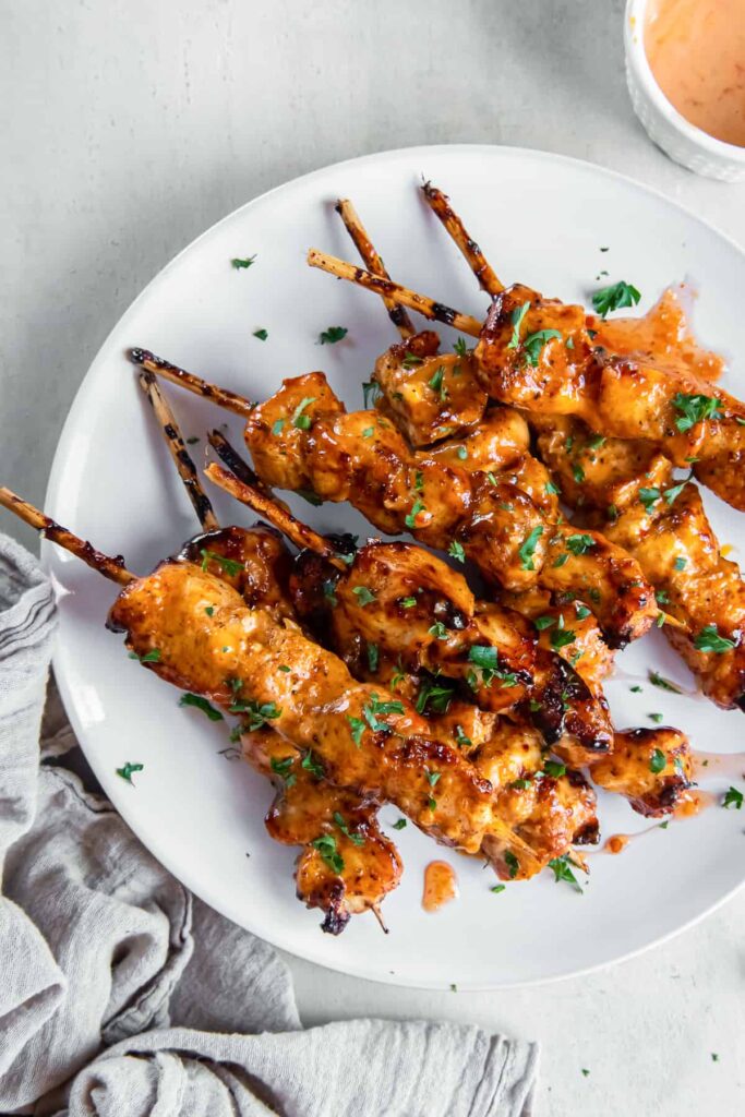 Bang Bang Chicken skewers