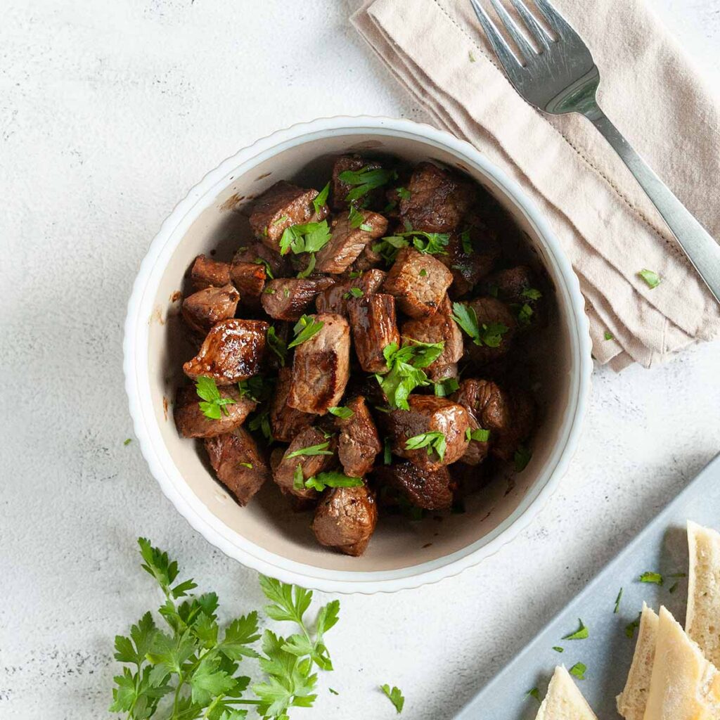 Griddle-Seared Steak Bites with Optional Berry Twist