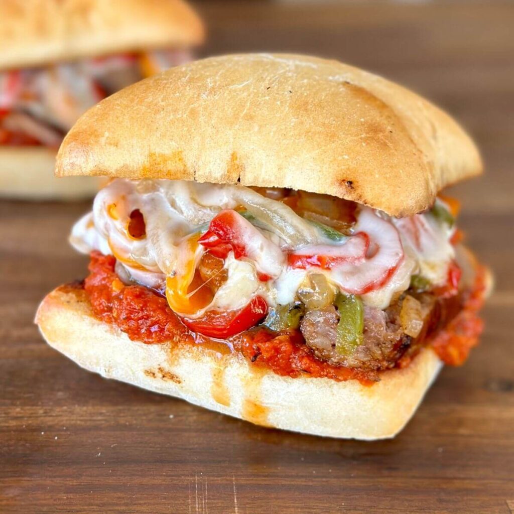 Loaded Deli-Style Griddle Sandwich with Sausage