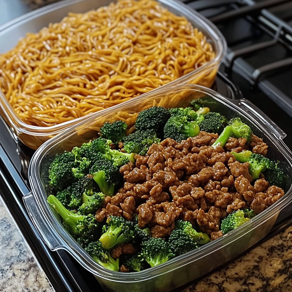 Beef and broccoli lo mein