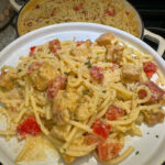 Griddle Spaghetti with Cheesy Chicken