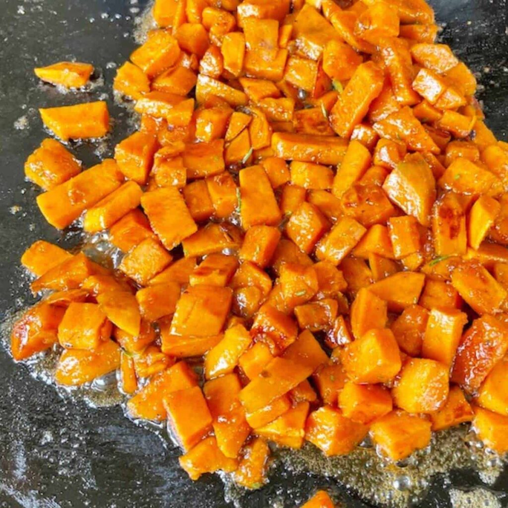 Candied Sweet Potatoes on the Blackstone Griddle