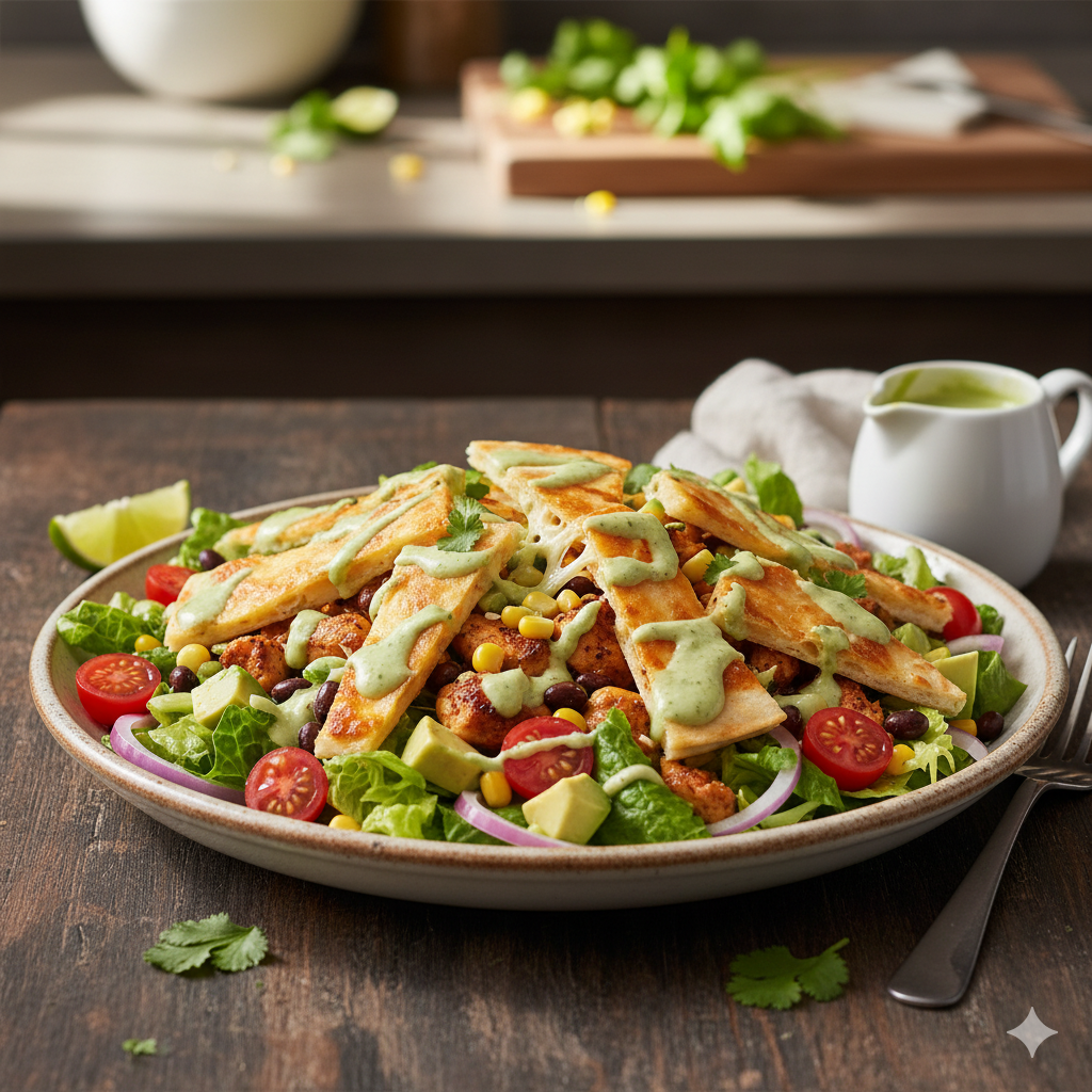 chicken quesadilla salad