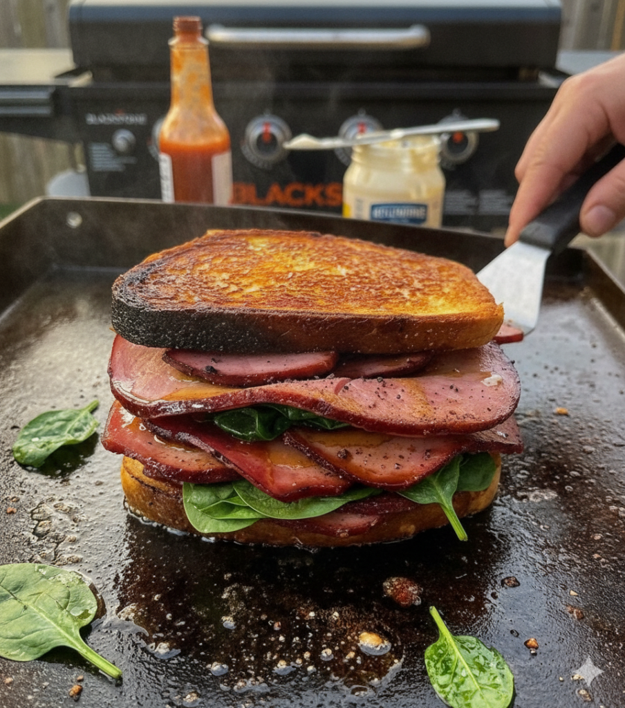 The Ultimate Griddle-Seared Deli Meat & Spinach Sandwich